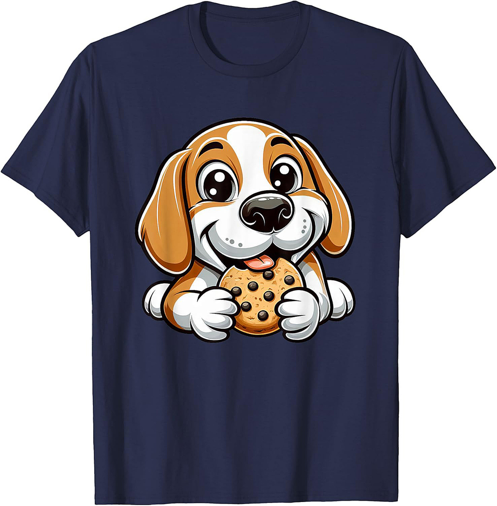 Cute Beagle Cookie Dog Men Women T-Shirt