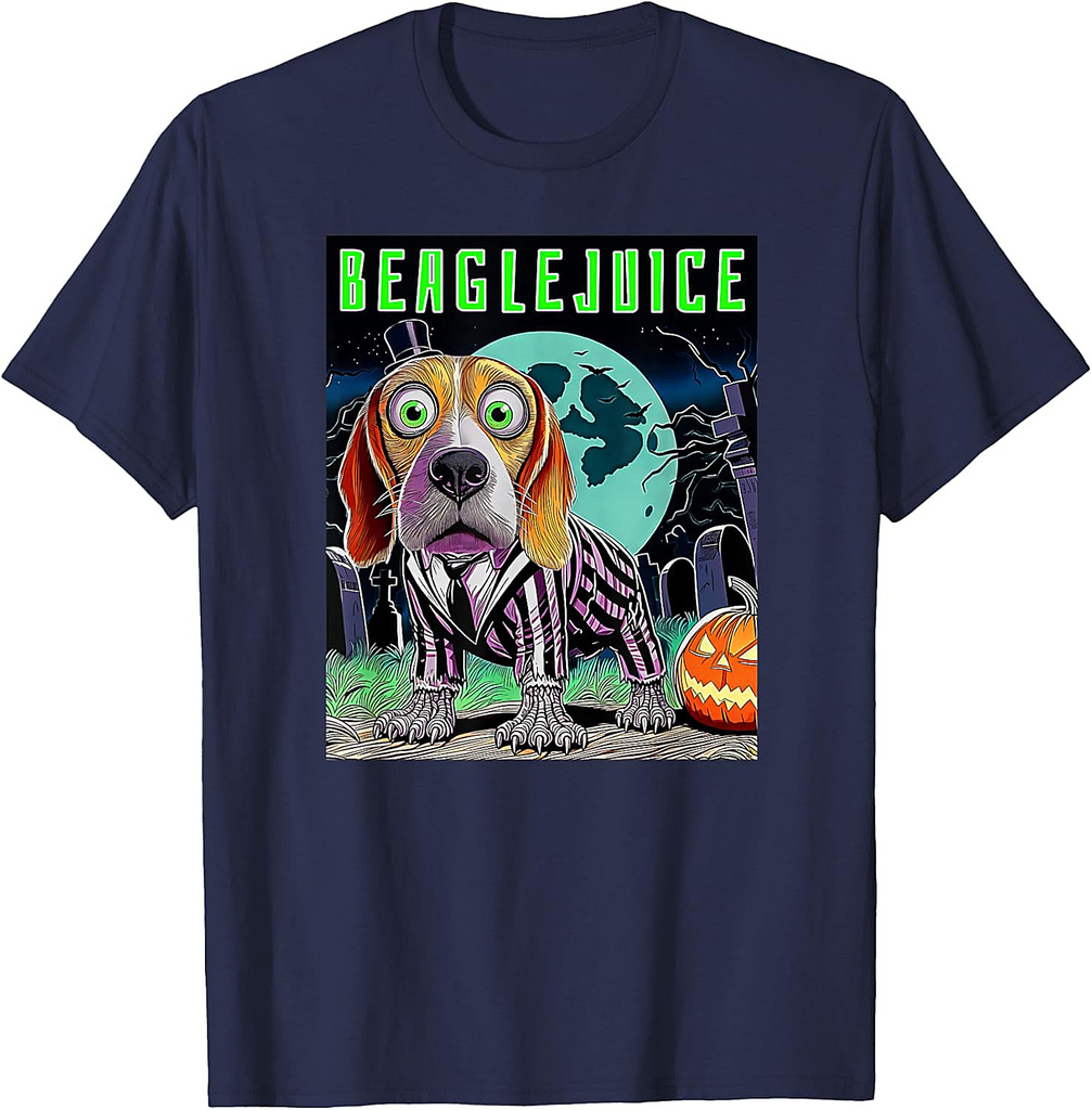 Halloween Beaglejuice Beagle Fun Dog Breed Owners Costume T-Shirt