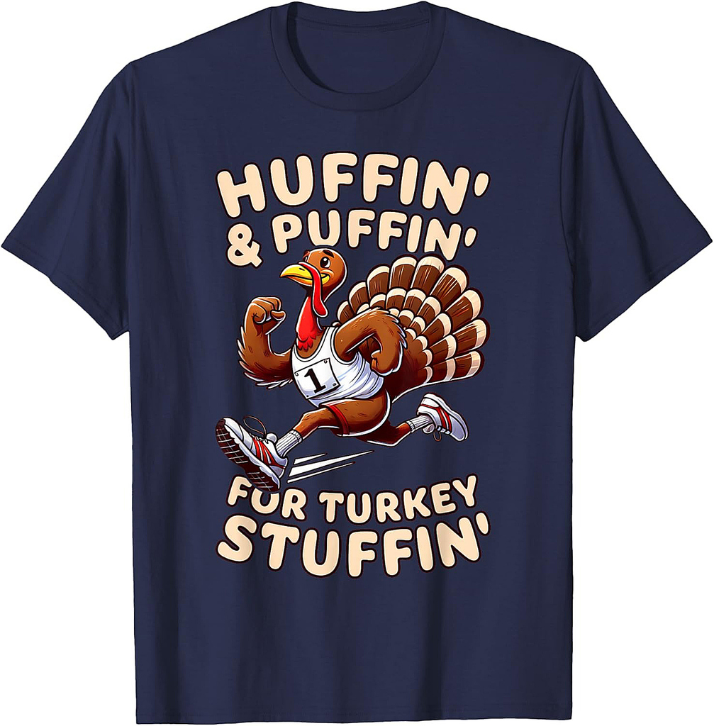 Thanksgiving Turkey Trot Running Turkey Funny T-Shirt