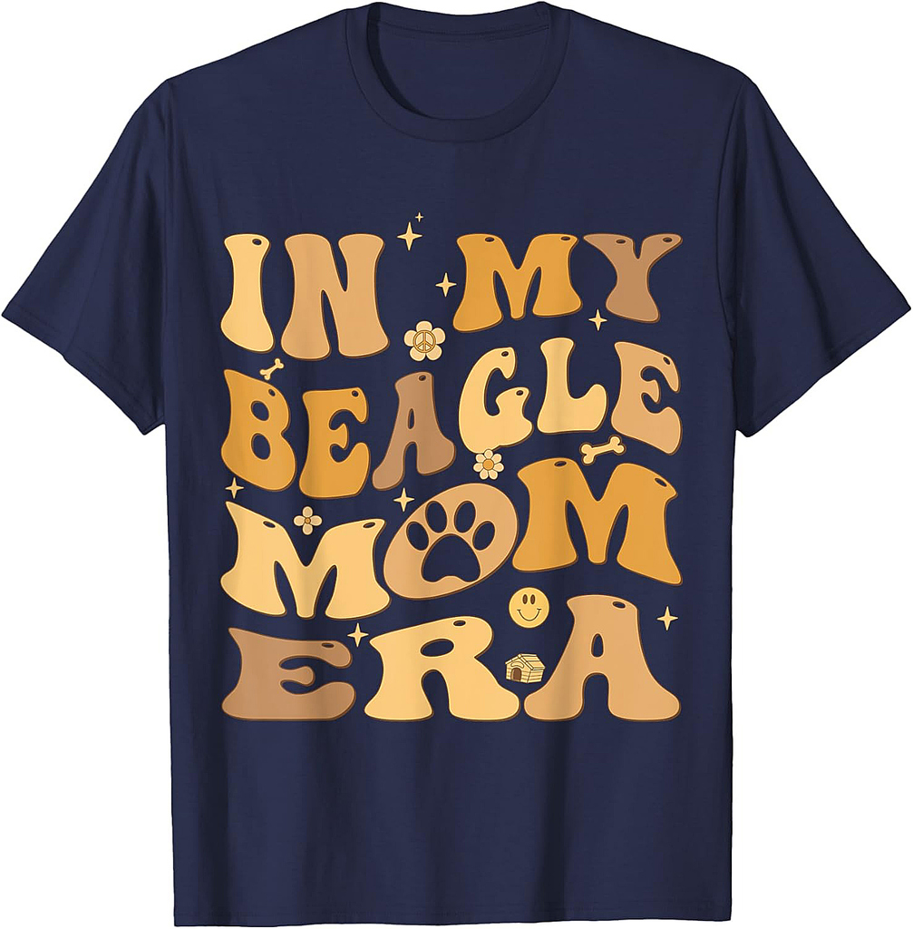 In My Beagle Mom Era Groovy T-Shirt