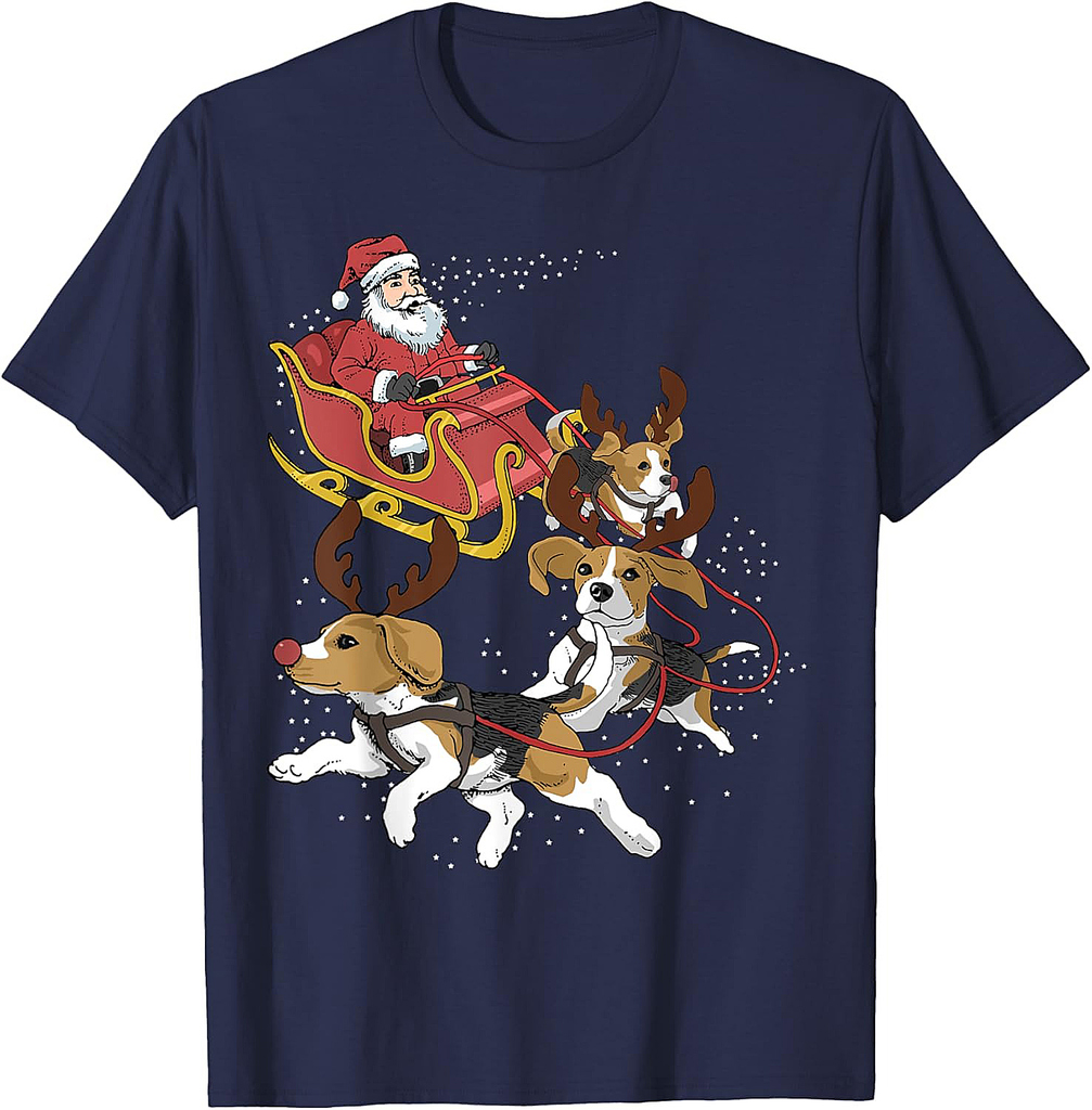 Funny Beagle Christmas For Cute Dog Lovers T-Shirt