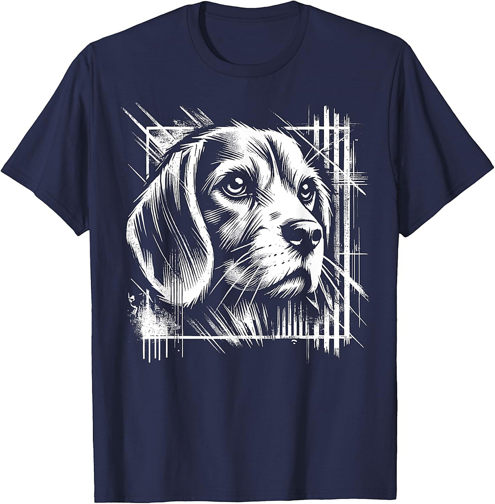 Beagle Graffiti Street Art Style T-Shirt
