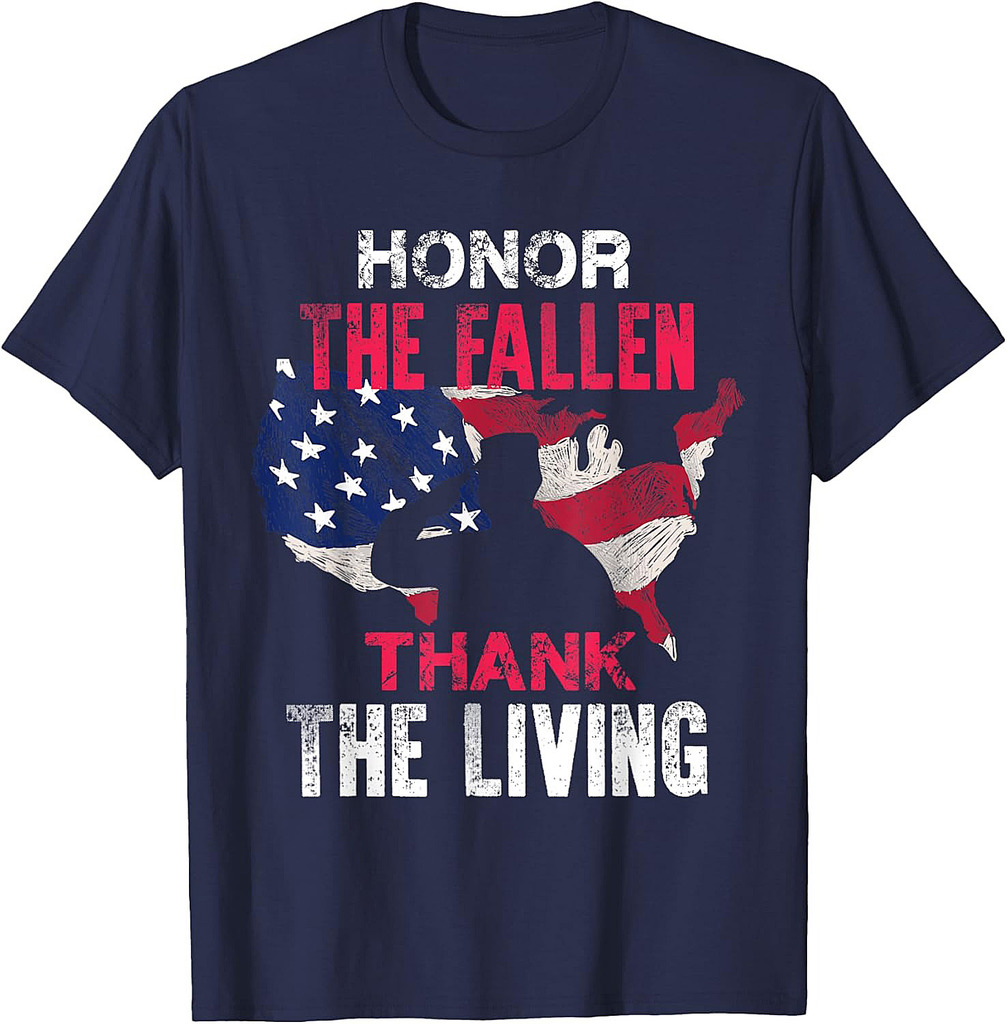 Honor the Fallen Veteran Themed Military Support T-Shirt