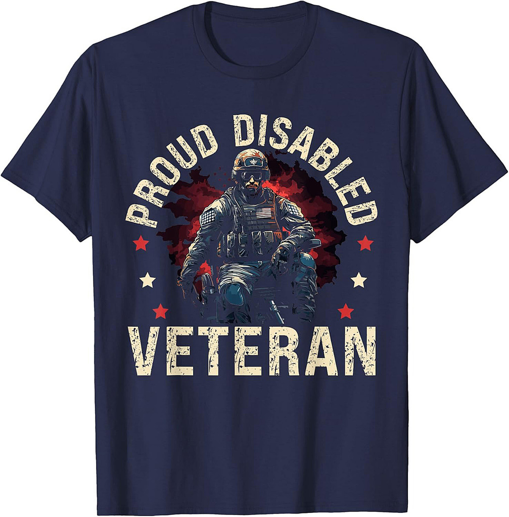 Disabled Veteran Armed Forces Military Soldier Army USA T-Shirt