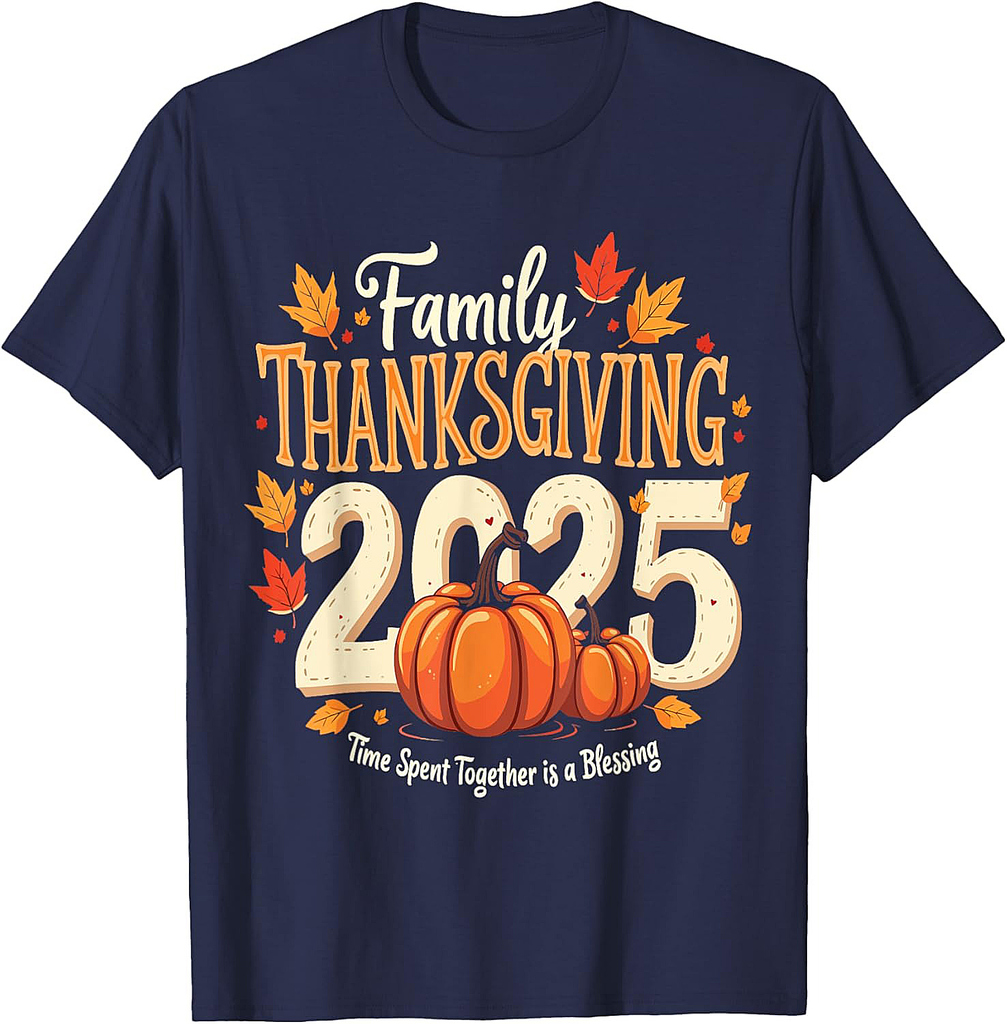 Family Thanksgiving 2025 Crew Pumpkin Turkey Group Matching 01 T-Shirt