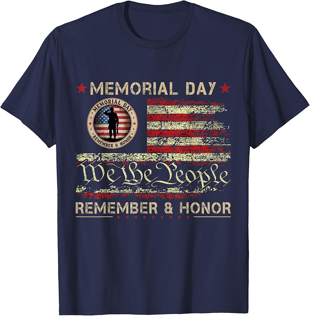Veterans Day 2025 USA Memorial Day Red Poppy Flower Military T-Shirt
