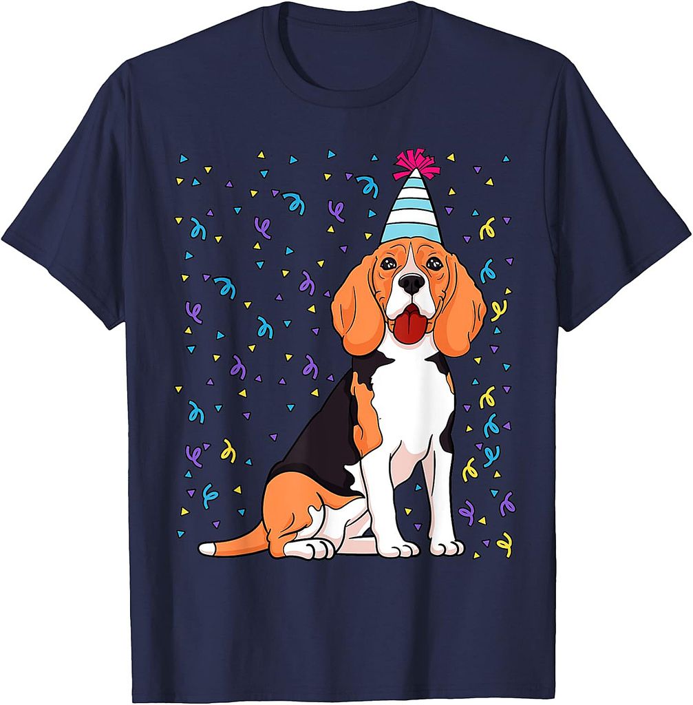 Beagle Dog Birthday Celebration Animal Bday Party Lover T-Shirt