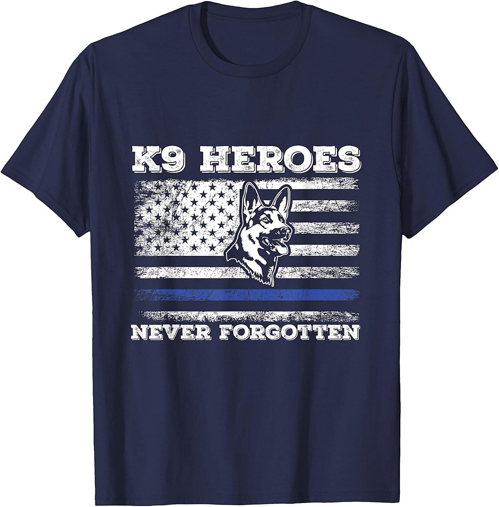 K9 Veteran Military Working Dog USA US Flag K9 Veterans Day T-Shirt