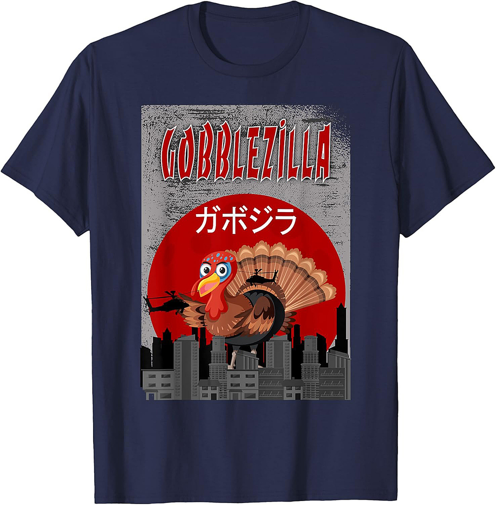 Gobblezilla Turkey Thanksgiving T-Shirt