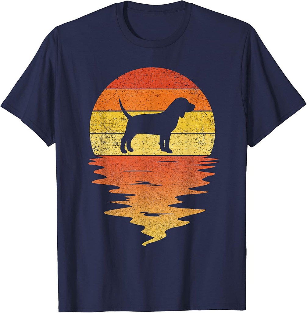 Beagle shirt 70s vintage retro sunset Beagle T-Shirt