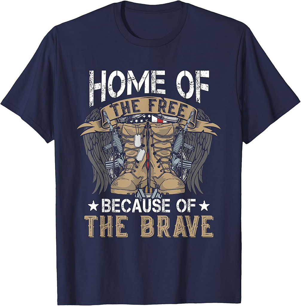 Home Of The Free Because Of The Brave Veteran T-Shirt