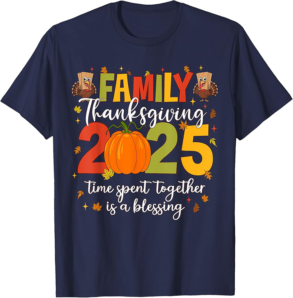 Family Thanksgiving 2025 Thanksgiving Crew Turkey Matching T-Shirt
