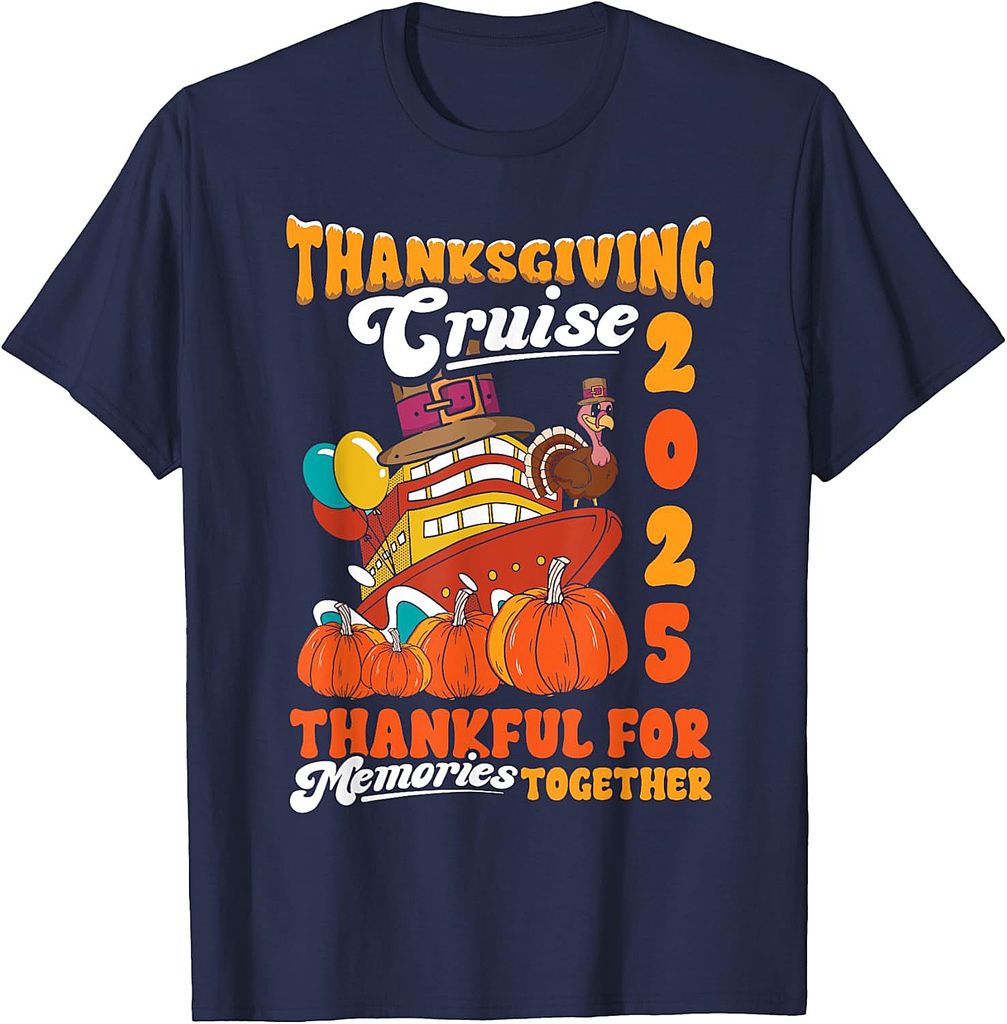 Thanksgiving Family Cruise Ship Trip 2025 Turkey Matching T-Shirt