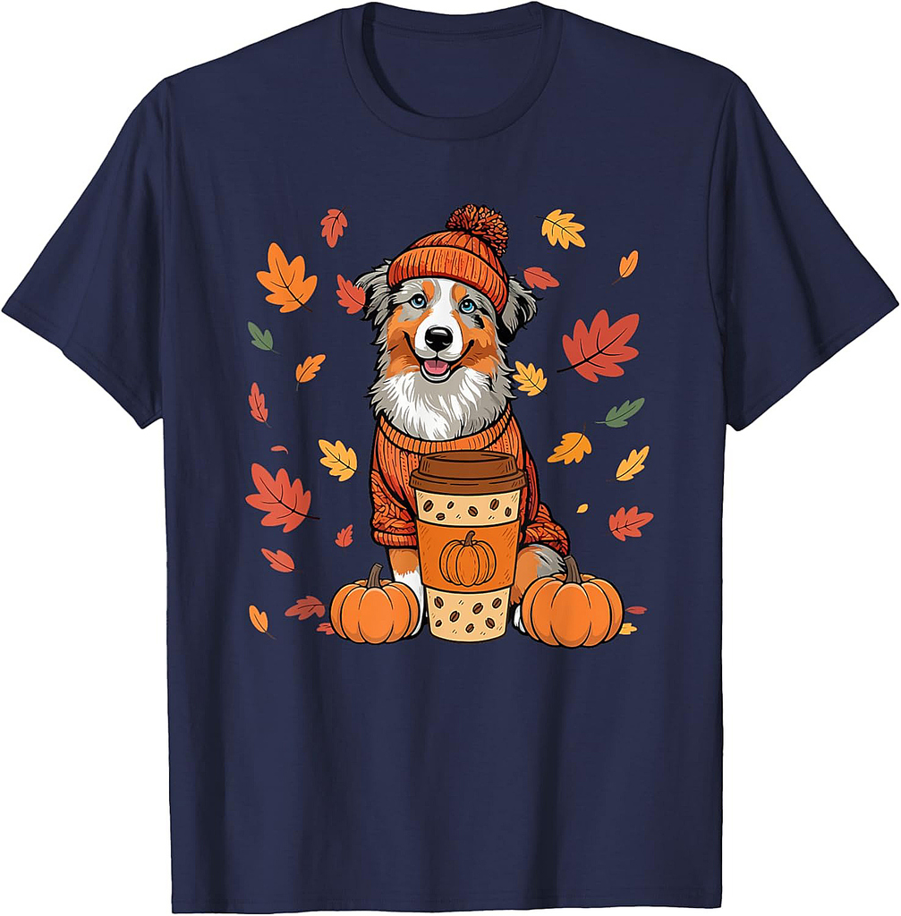Aussies Wearing Coffee Thanksgiving Autumn Owner T-Shirt