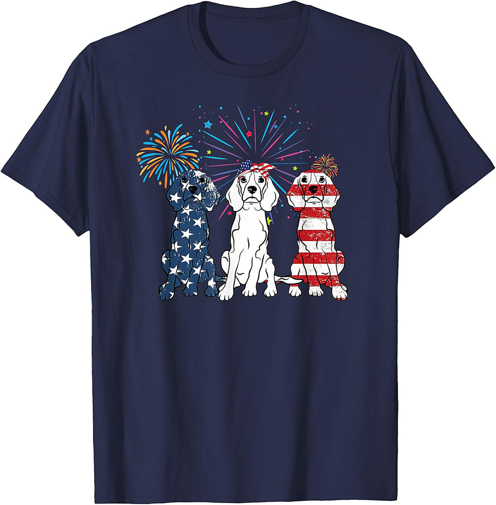 Beagle American Flag 4th Of July Independence Day T-Shirt