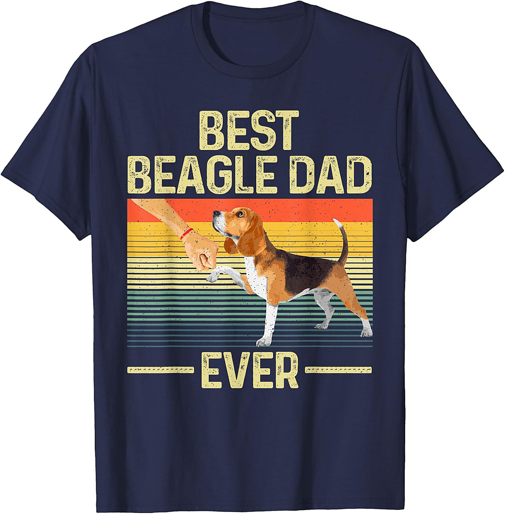 Best Beagle Design For Men Dad Hound Dog Breed Beagle Lover T-Shirt
