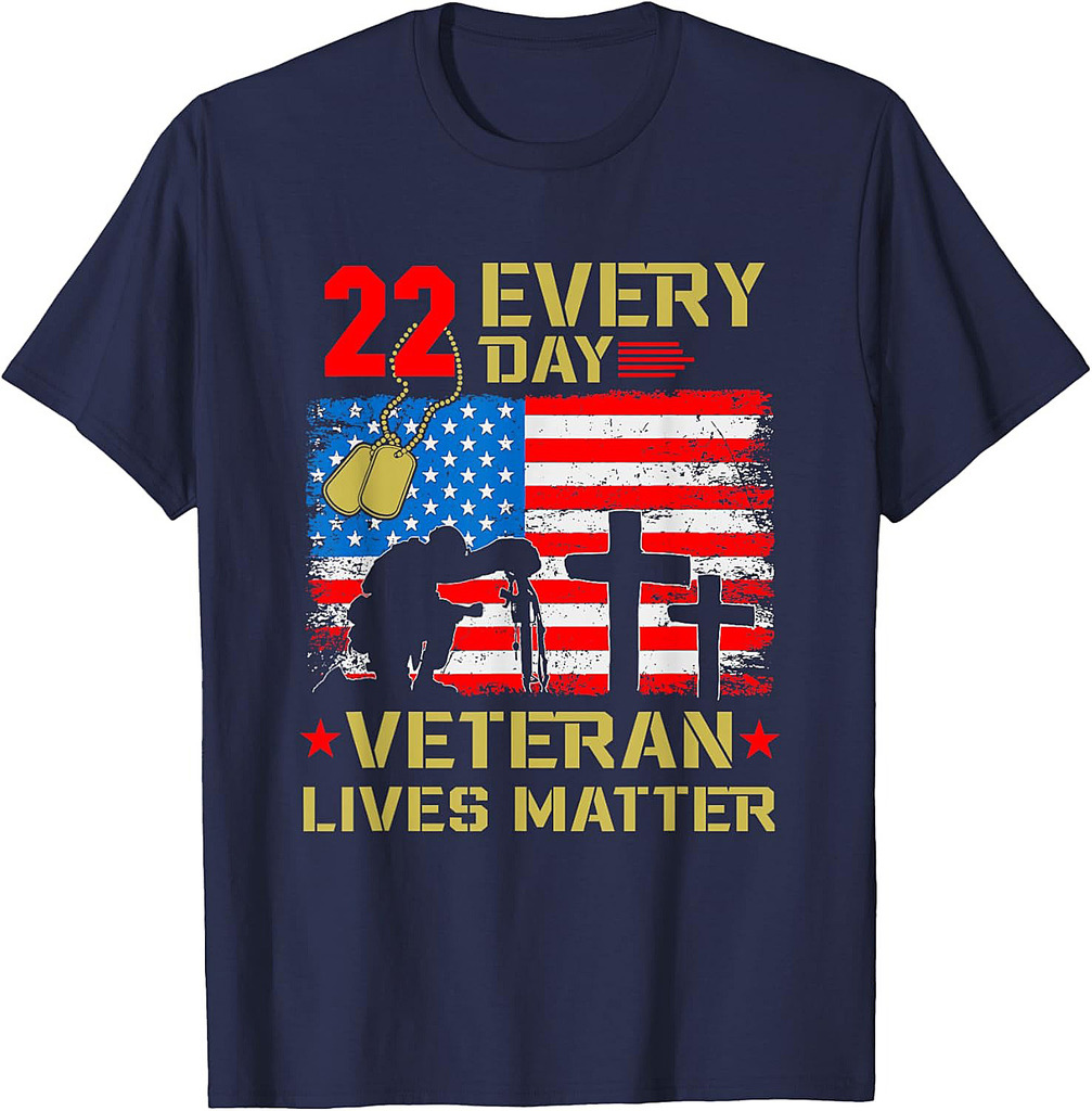 22 Veterans A Day Veteran Suicide Prevention Awareness 988 T-Shirt