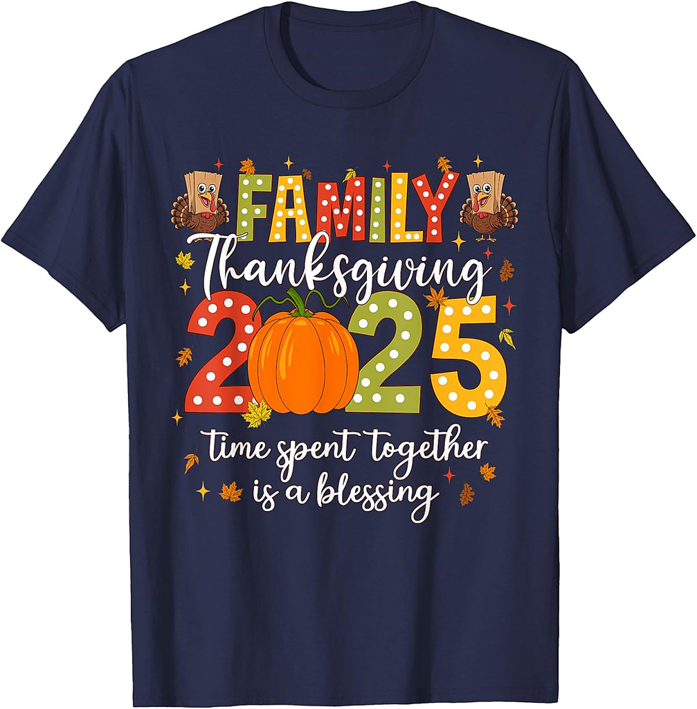 Family Thanksgiving 2025 Thanksgiving Crew Turkey Matching T-Shirt
