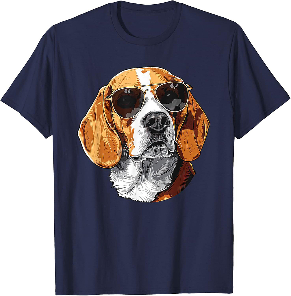 Beagle Dog Sunglasses Men Women Girls T-Shirt