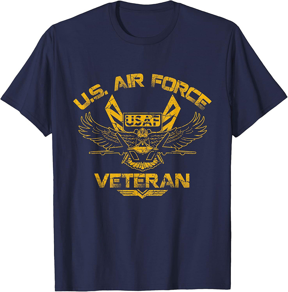 U.S. Air Force Veteran Vintage Military US Flag Veterans Day T-Shirt