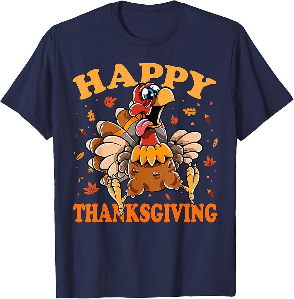 Turkey Day Funny Turkey Happy Thanksgiving T-Shirt