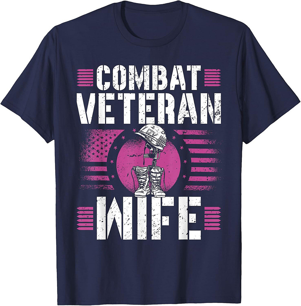 Combat Veteran Wife Veteran's Day Veterans Combat Veteran T-Shirt