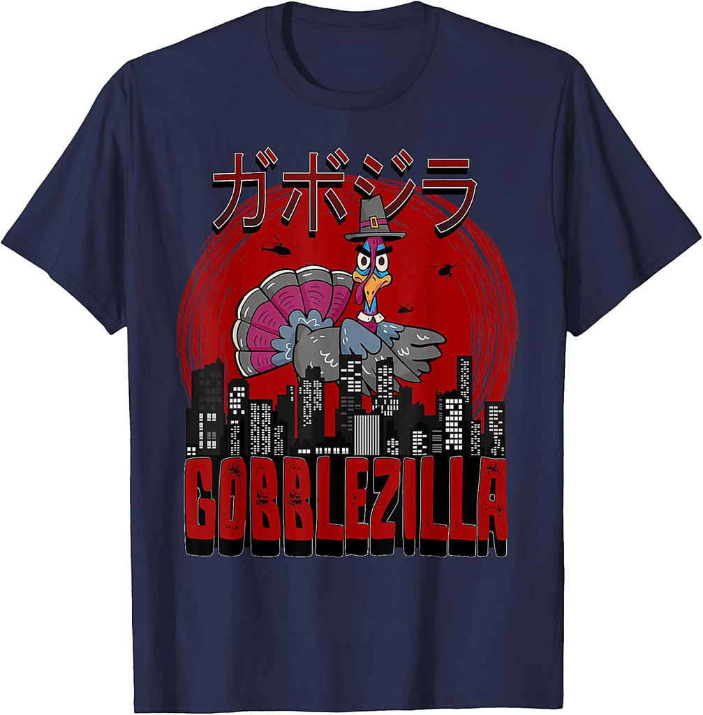 Gobblezilla Thanksgiving  Turkey Thanksgiving T-Shirt