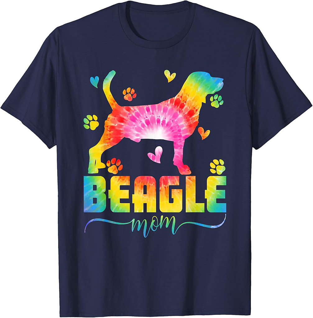 Funny Beagle Mom Beagle Dog Mom Tie Dye Mothers Day Women T-Shirt