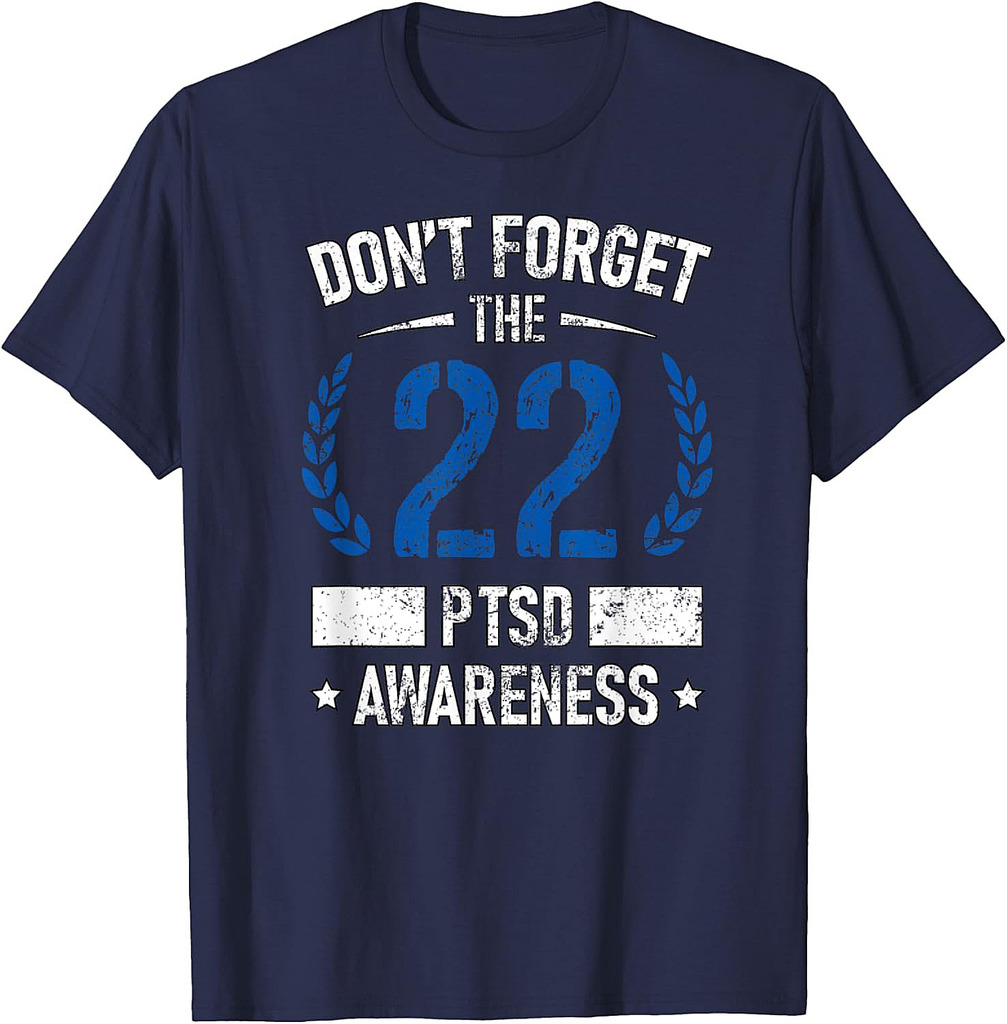 PTSD Suicide Awareness American Veteran Soldier 22 A Day USA T-Shirt