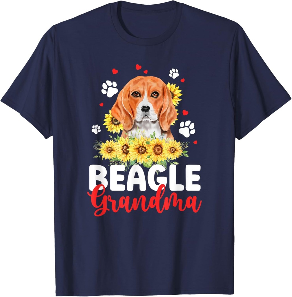 Beagle Grandma Of A Beagle Grandmother Sunflower T-Shirt