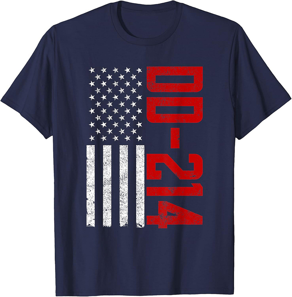 DD-214 American Flag DD-214 Alumni Military Veteran T-Shirt