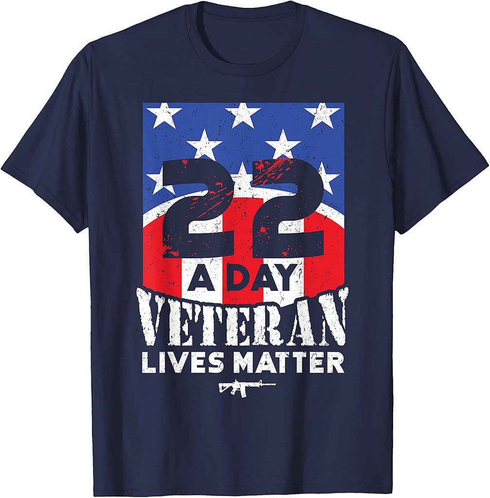 22 Day Veteran Lives Matter T-Shirt Suicide Awareness T-Shirt
