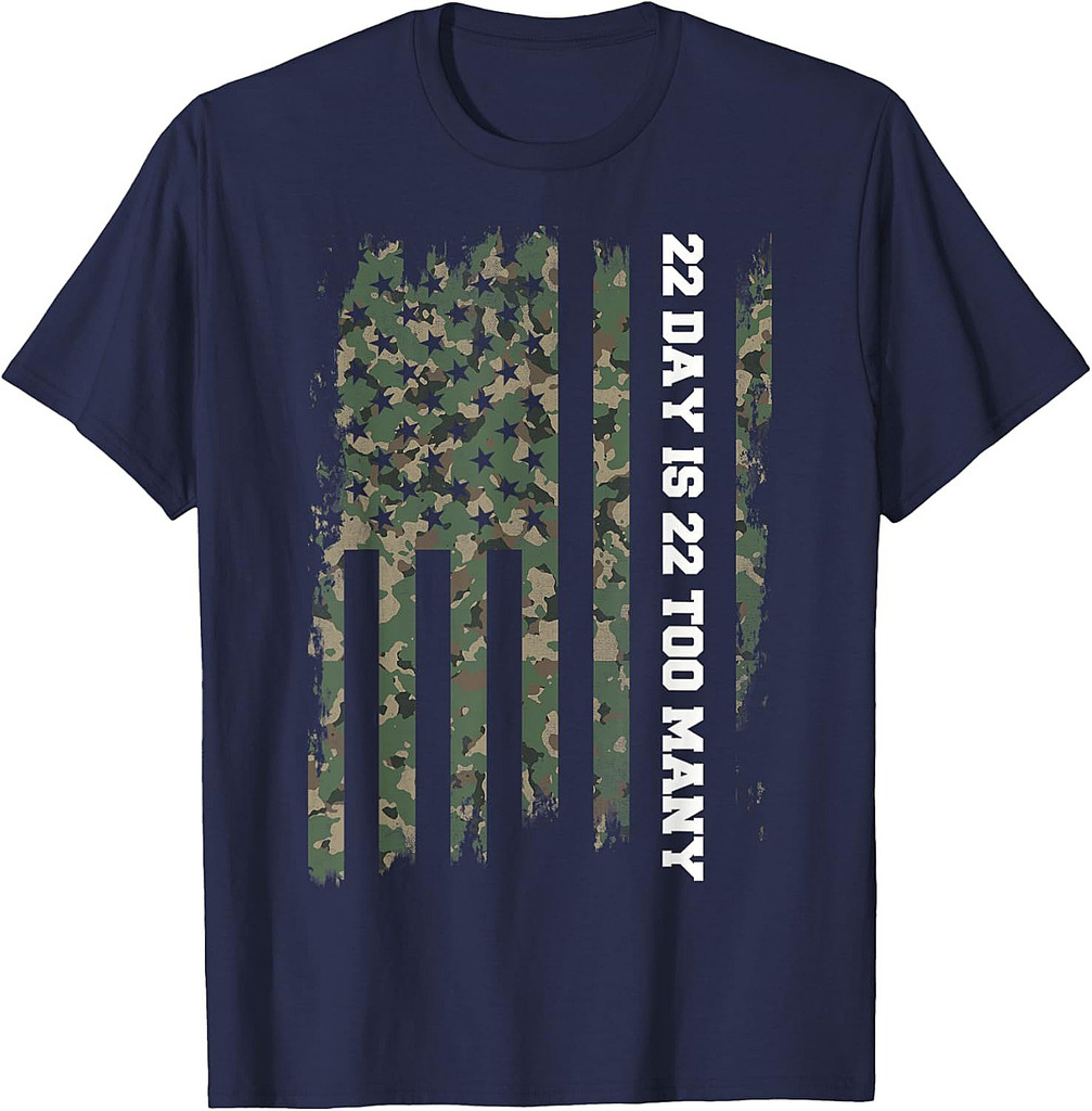 22 A Day Veteran Lives Matter Army Suicide Awareness T-Shirt