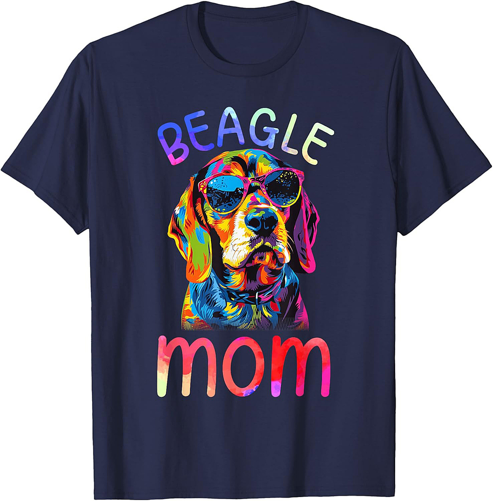Beagle Lovers Pop Art Sunglasses Beagle Mom T-Shirt