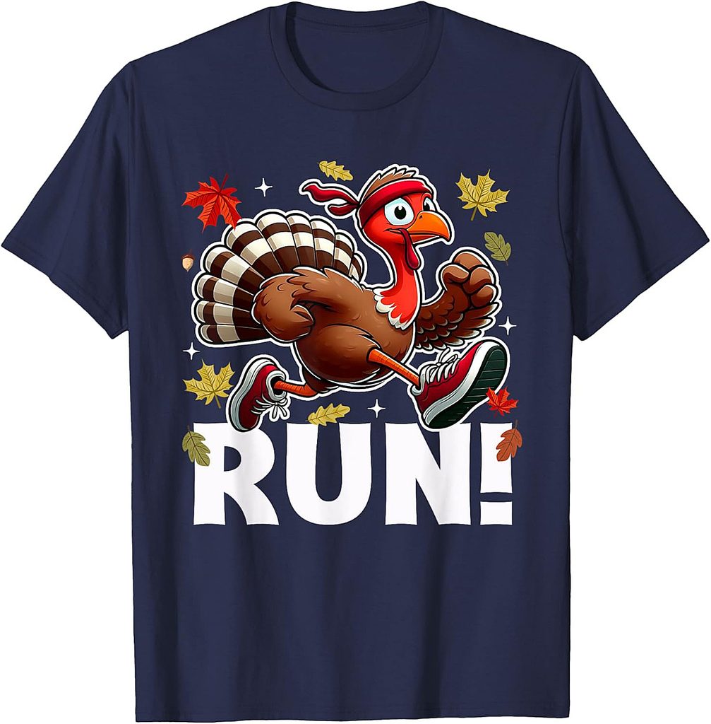 Turkey Run Costume Thanksgiving Running TurkeyT-Shirt
