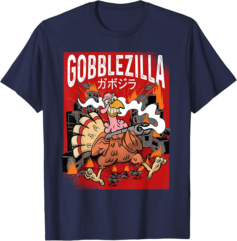 Gobblezilla Turkey Thanksgiving T-Shirt Gobblezilla Turkey T-Shirt