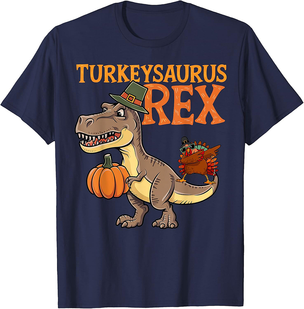 T Rex Turkey Dinosaur Thanksgiving Gifts Men Women Boy T-Shirt
