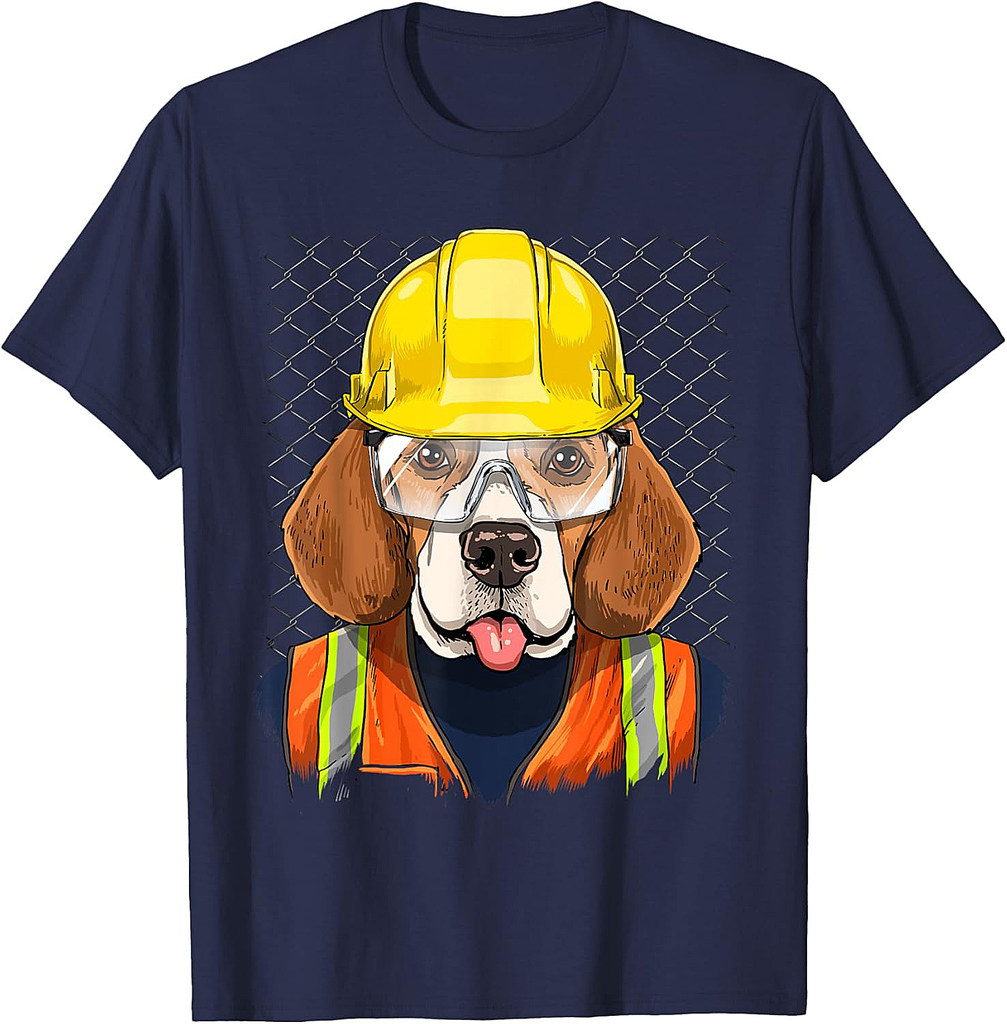 Beagle Construction Worker Beagle Dog T-Shirt