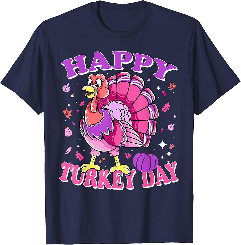 Thanksgiving Female Turkey Happy Turkey Day T-Shirt
