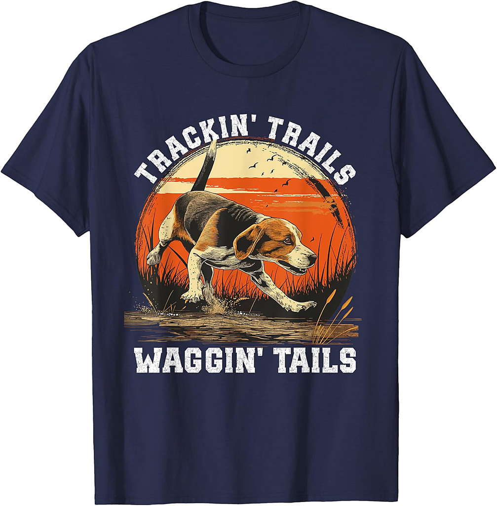 Dog Hunter Tracking Trails Beagle Hunting T-Shirt for Men Women