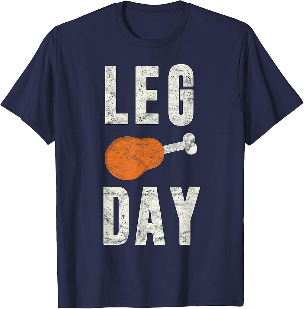 Fun Leg Day Thanksgiving Gifts Pilgrim Costume Turkey Day T-Shirt