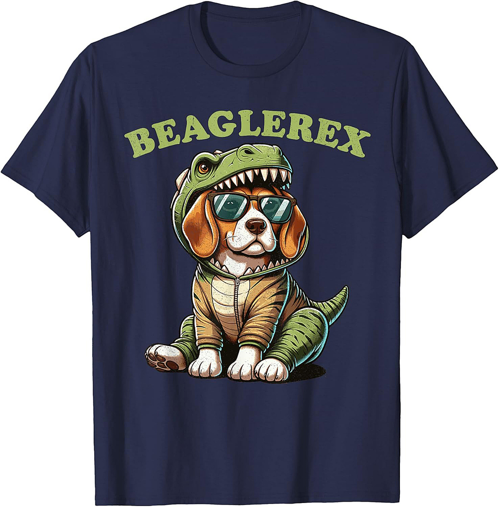 Beagle T-Shirt for Kids Funny Trex Dog Dinausor T-Shirt