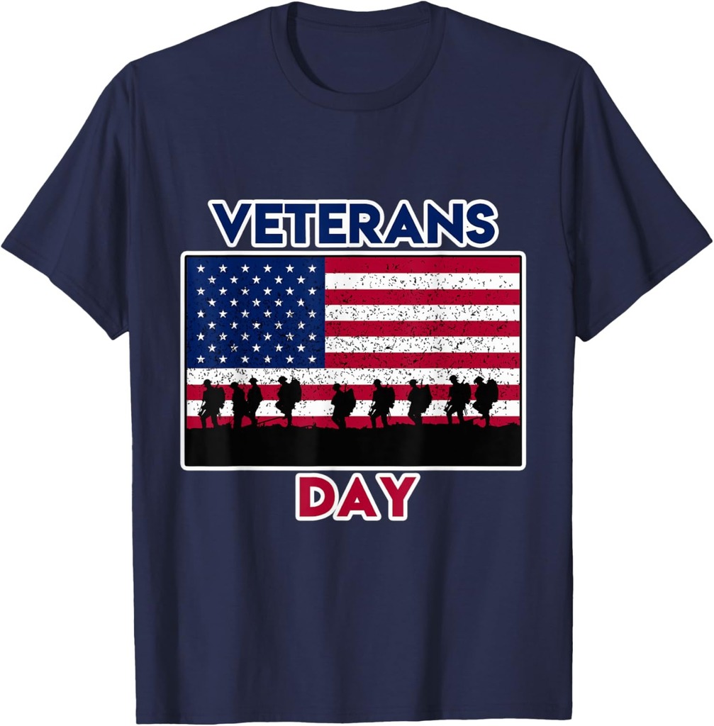 Veterans Day and USA Flag T-Shirt