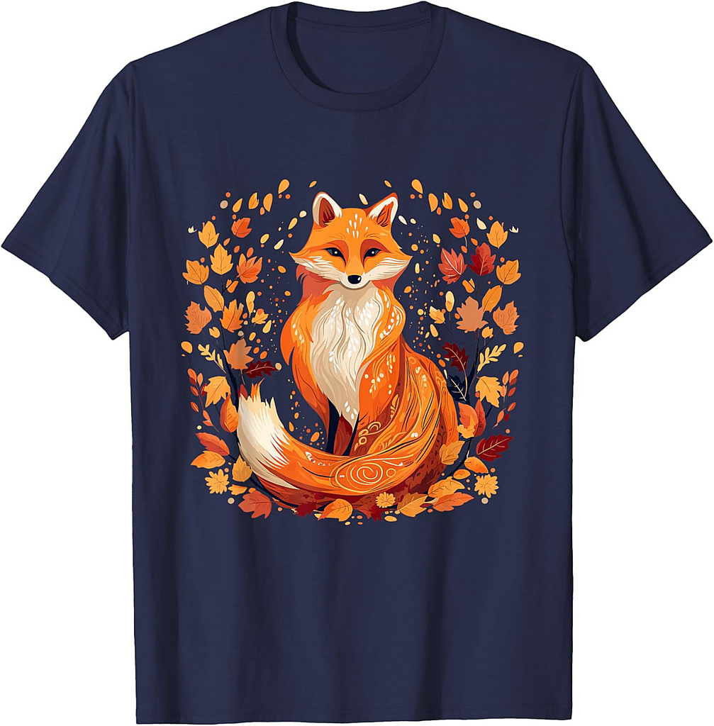 Cottagecore Fox Fall Vibes Thanksgiving Women's Graphic T-Shirt