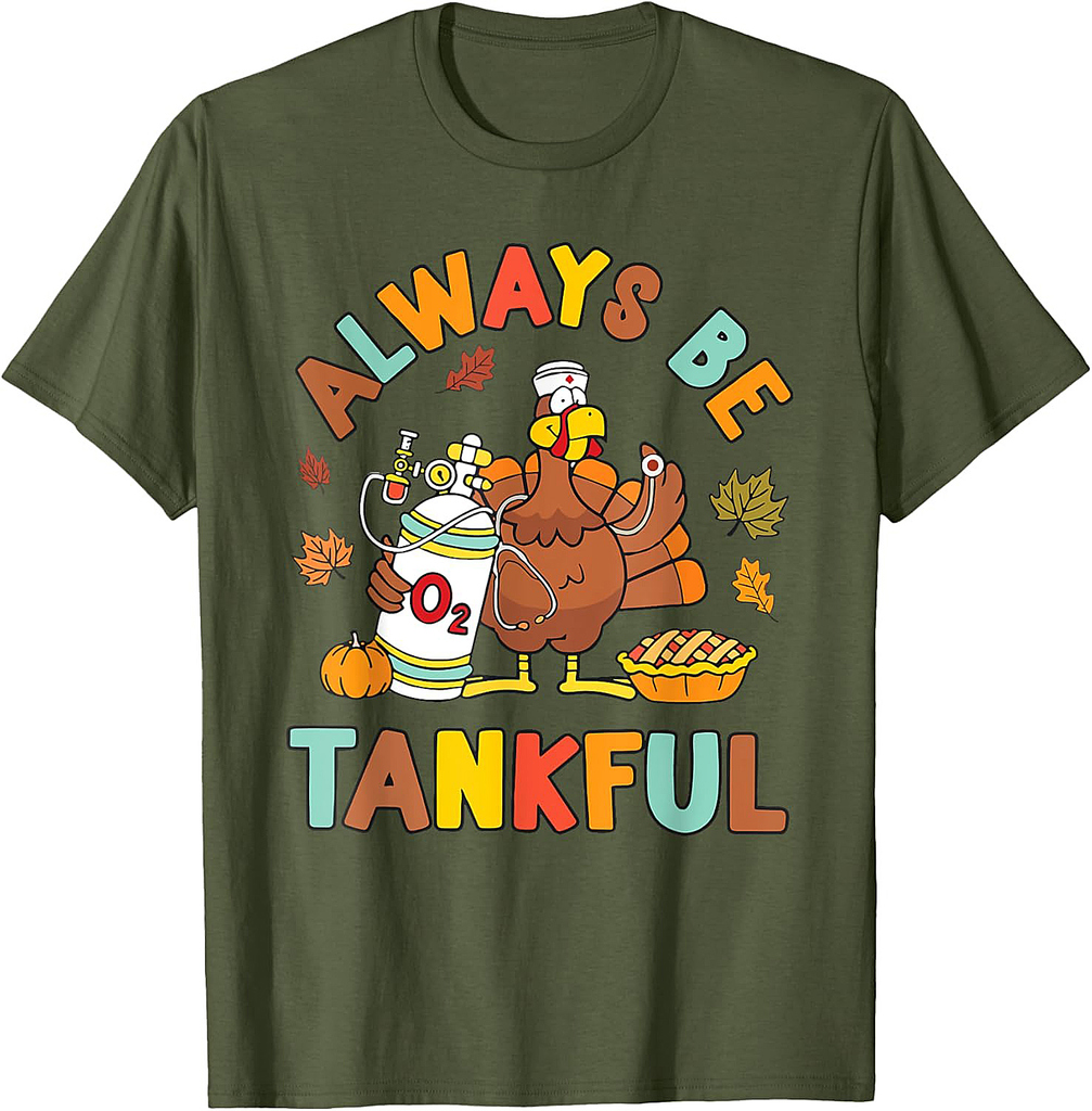 Respiratory Therapist Thanksgiving Nurse Autumn Fall Turkey T-Shirt
