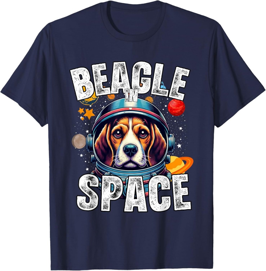 Beagle Lover Designs "Beagle In Space" Funny Beagle T-Shirt