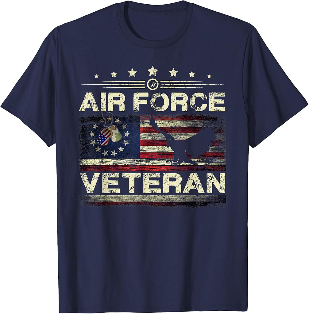 Veteran US Air Force American Betsy Ross Flag T-Shirt