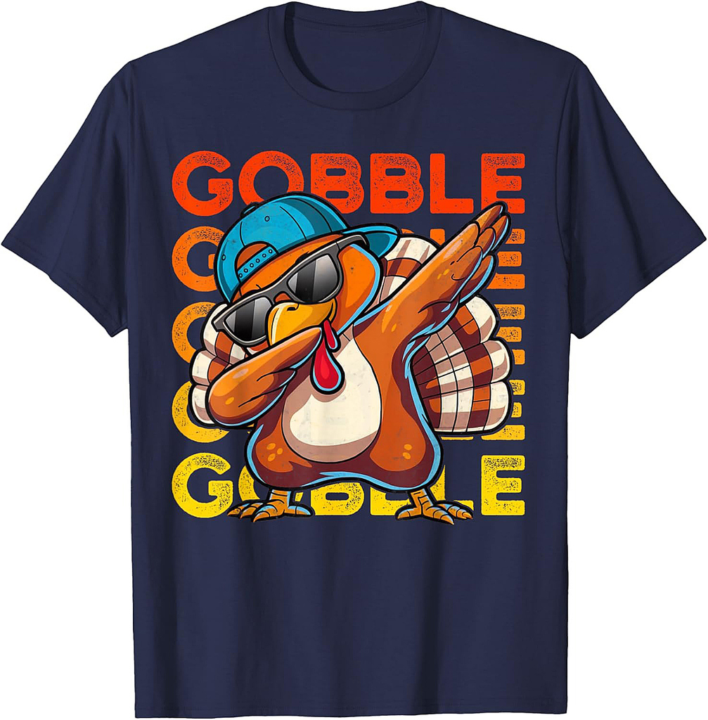 Toddler Boys Thanksgiving Tee for Funny Dabbing Turkey T-Shirt