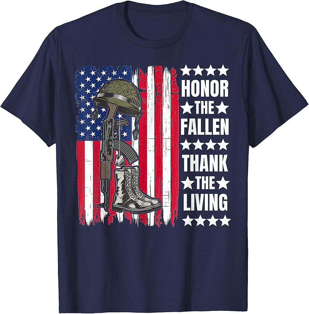 Honor The Fallen Thank The Living Memorial Day Veteran T-Shirt