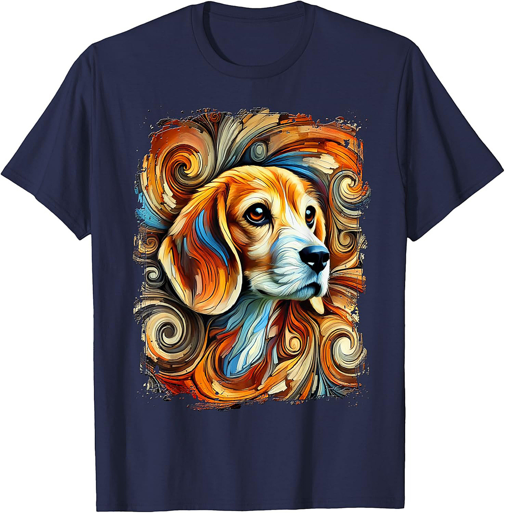 Cute Beagle Colourful Artwork T-Shirt